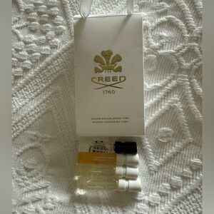 Creed bag & samples. Aventus, carmina x2, queen of silk